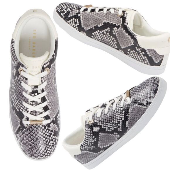 TED BAKER LONDON Women’s Feekic Snake Print Sneakers in the Size 9.5US/40EU - Picture 2 of 8